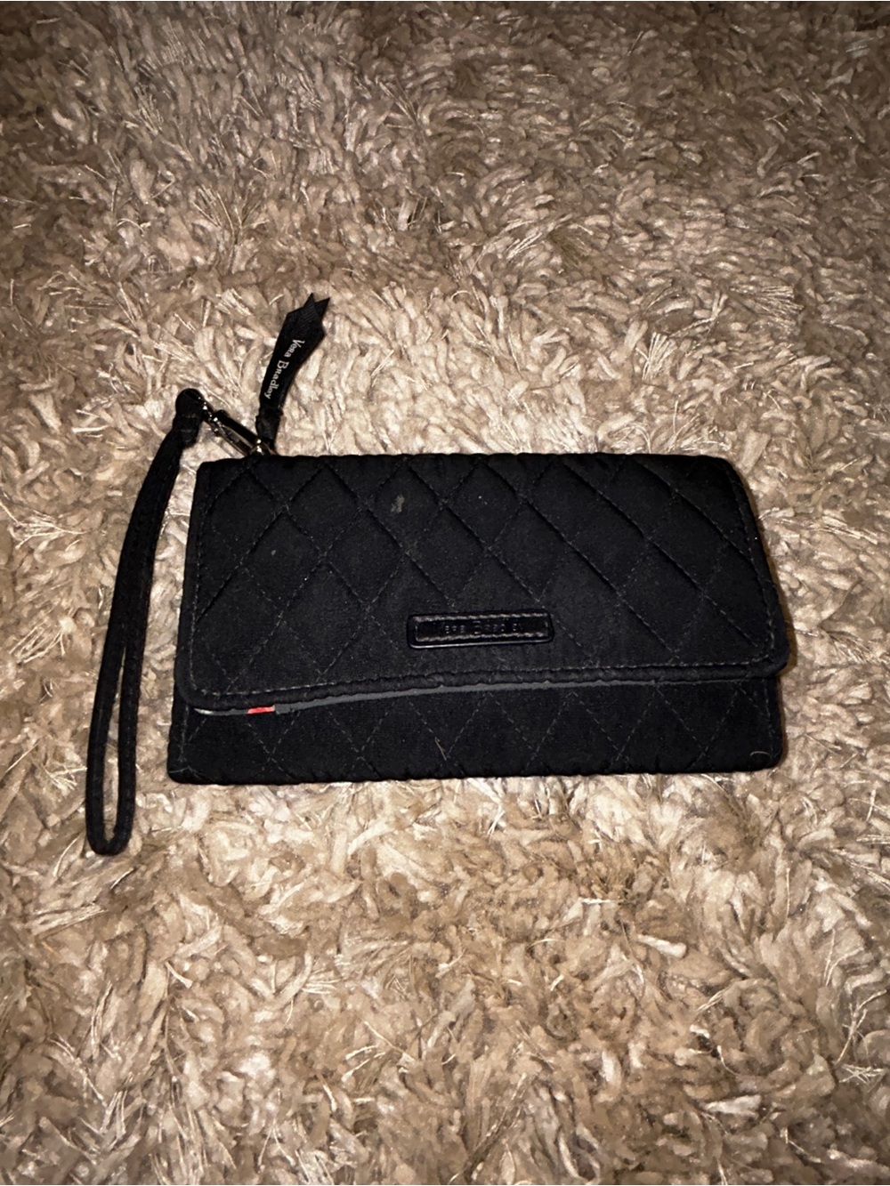 Vera Bradley Black Quilted Wristlet Clutch